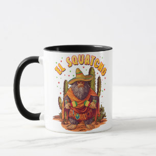 Mug El Squatcho Bigfoot avec Maraca, Sombrero et Ponc