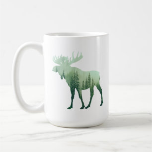 Mug Élan Cerf Et Forêt Nature