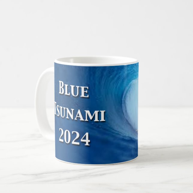 Mug Élection du tsunami bleu 2024 (Devant gauche)