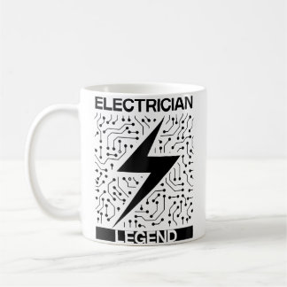 Mug Electrician Legend Electro Worker Voltage 	 Baseba