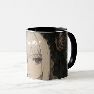 Mug Élégance de la Demoiselle de la Fleur de Minuit