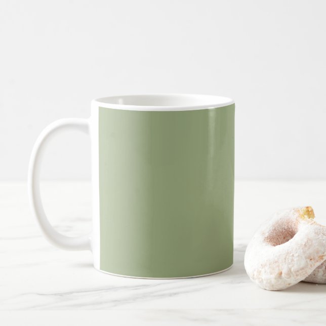 Mug Élégance Muté - Sage Tranquille (Avec donut)
