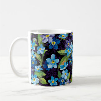 Mug Elégance Oublier-Me-Pas Motif Floral