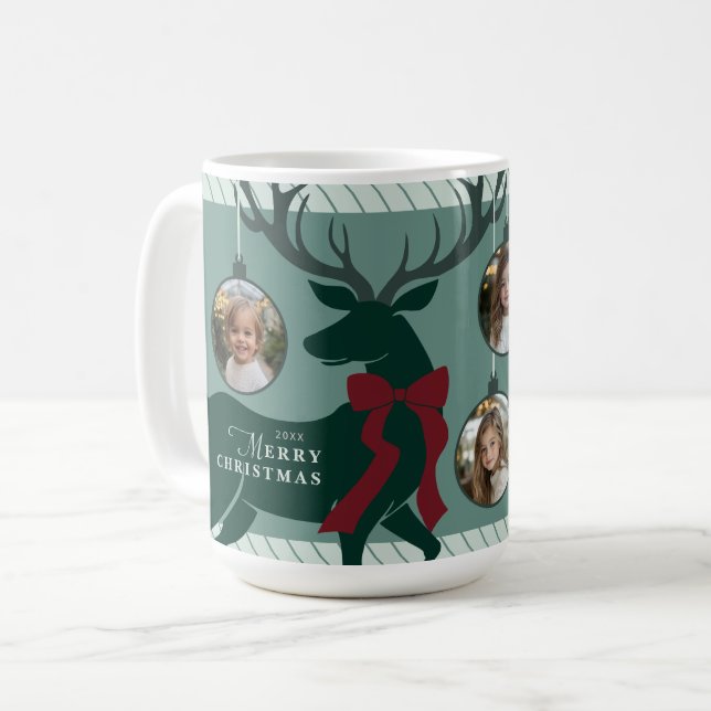 Mug Élégant 3 photos Noël (Devant gauche)