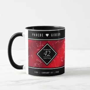 Mug Élégant 42e anniversaire du Mariage Jasper