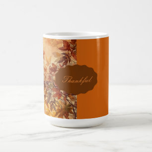Mug Élégant,Action de grâce, Feuilles d'automne,Rustiq