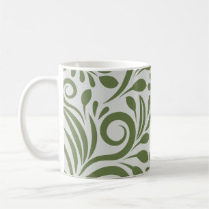 Mug Elégant Art de forme verte bio pour cadeaux