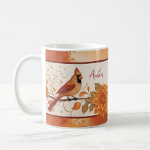 Élégant automne Cardinaux du Nord Accents floraux
