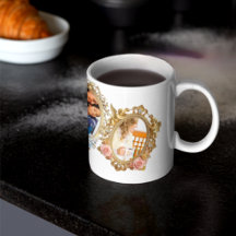 Mug élégant avec cadre doré classique - Desig