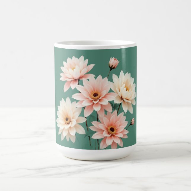 Mug Elegant Blush Chrysanthemum Art (Centre)