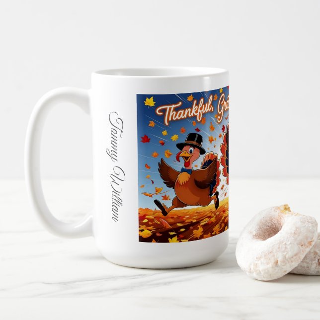Mug Elégant Bon thanksgiving Turquie (Avec donut)