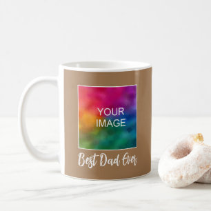 Mug Élégant Brown Script meilleur papa jamais Modèle