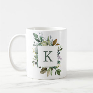 Mug Élégant cadre de verdure botanique Monographie