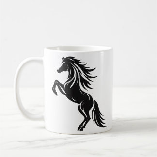 Mug Elégant Cheval d'élevage Silhouette Design