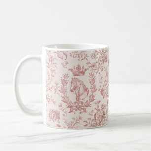 Mug Élégant chic élégant Rose beige Equestrio Toile