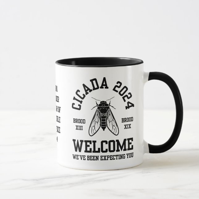 Mug Élégant CICADA 2024 Broods Bienvenue Souvenir (Droite)