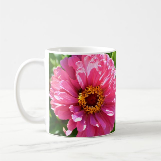 Mug Élégant classique floral rose fleur marguerite (Gauche)