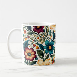 Mug Élégant Classy Beau Art Floral Coloré