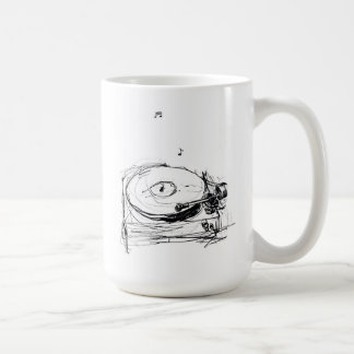 Mug Elégant croquis de gramophone Abstrait
