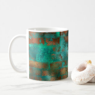 Mug Élégant Cuivre Turquoise Abstrait chic