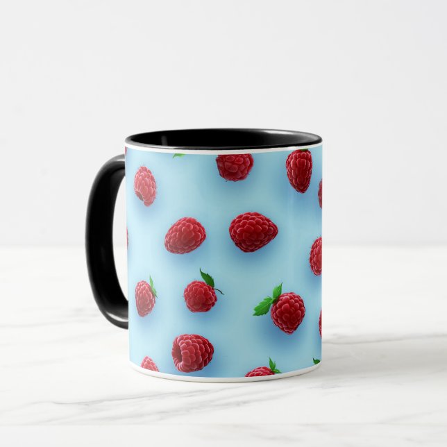Mug Elégant Design Moderne Chic Raspberry tendance (Devant gauche)
