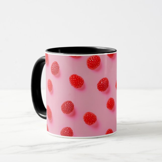 Mug Elégant Design Moderne Chic Raspberry tendance (Devant gauche)