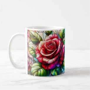 Mug Élégant effet Rose en verre