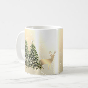 Mug Élégant, Élégant Pin Trees, Reindeer de Noël
