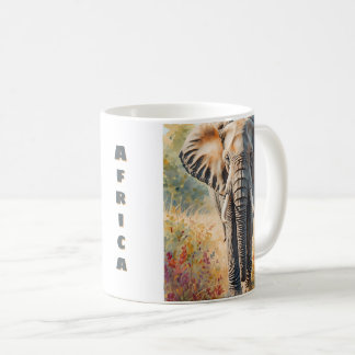 Mug Élégant Éléphant d'Afrique Rétro
