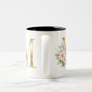 Mug élégant en or Monogramme M