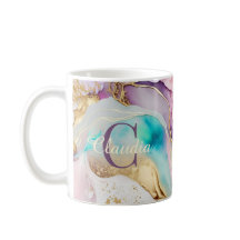 Élégant encre liquide de marbre Monogram