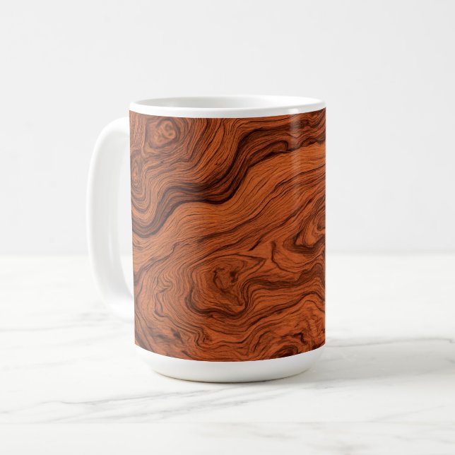 Mug Elegant Faux Walnut  (Devant gauche)
