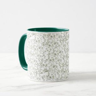 Mug Élégant floral vert