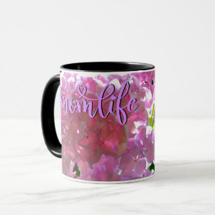 Mug Elégant flores rose douce hydrangée rose rose