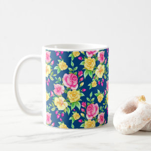 Mug Élégant Fuchsia rose rose rose rose rose rose rose