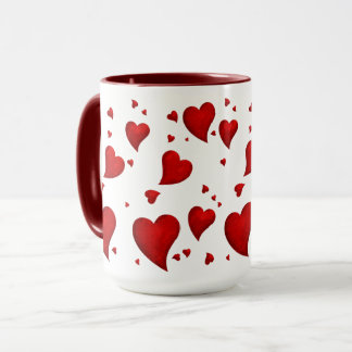 Mug Elégant Glam élégant Red Heart valentine's tendanc