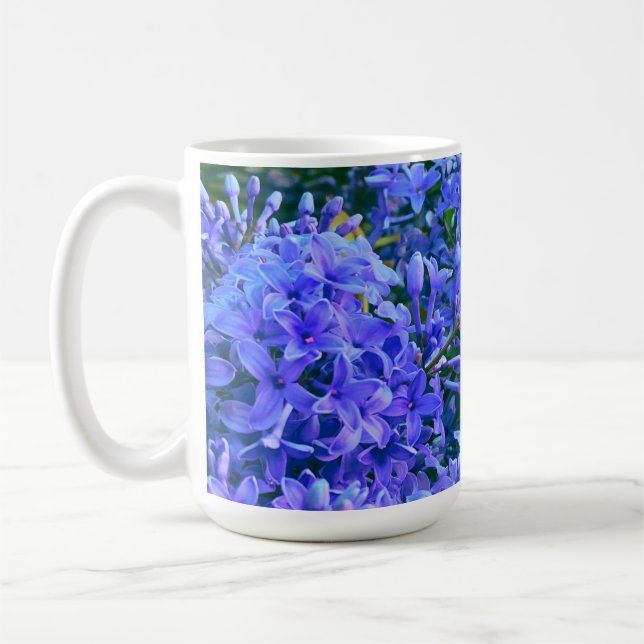 Mug Élégant lilas bleu violet (Gauche)