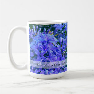 Mug Élégant lilas bleu violet personnalisez