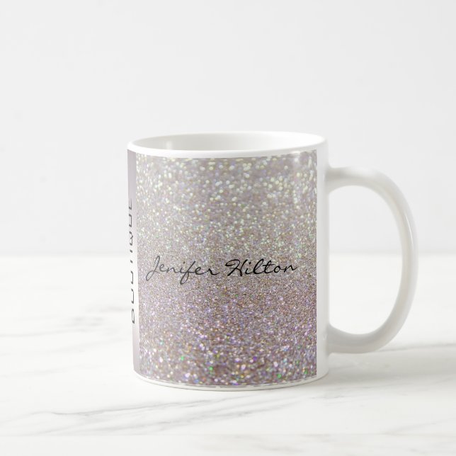 Mug Élégant luxe chic faux glittery (Droite)
