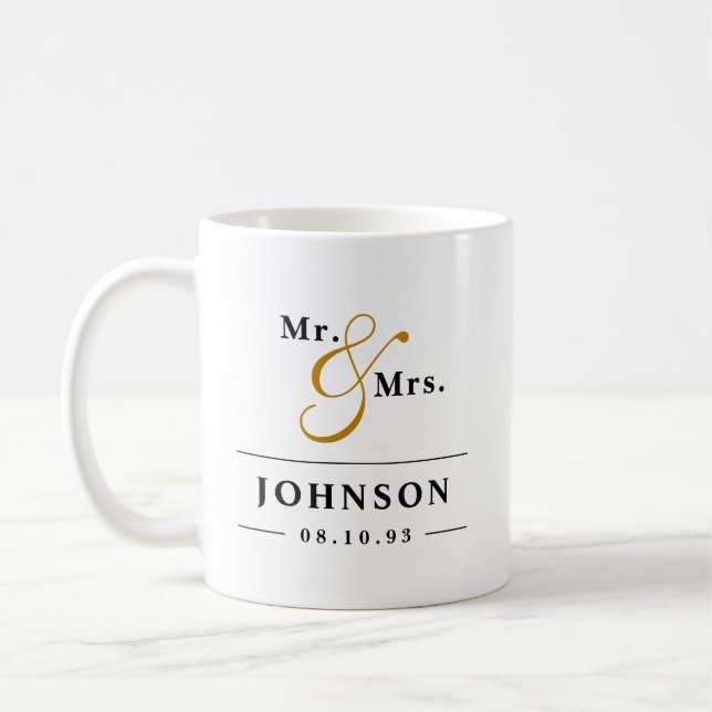 Mug Élégant M. et Mme - Couples mariés (Gauche)