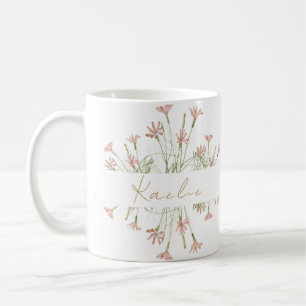Mug Élégant Mariage Fleur Sauvage Charme