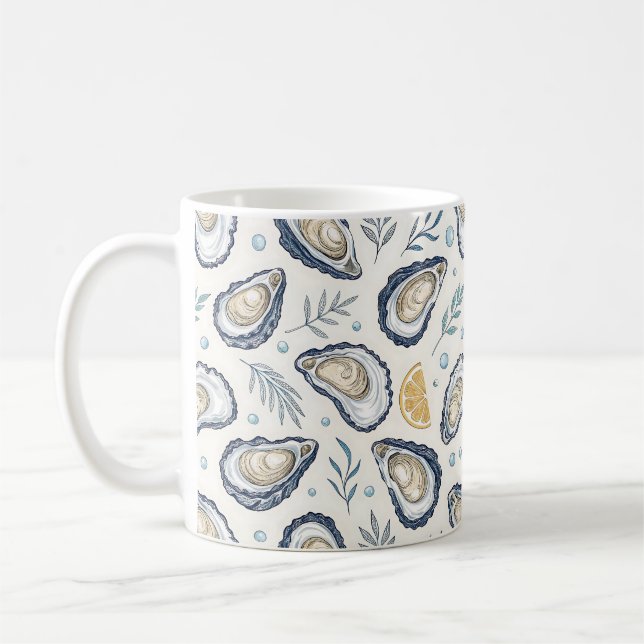 Mug Elegant Marine Oysters (Gauche)