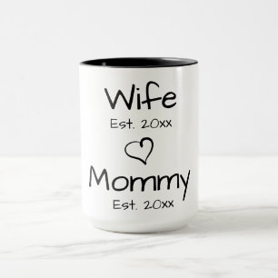 Mug Élégant minimaliste personnalisent Femme et maman 