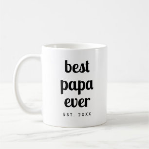 Mug Élégant Modèle moderne Best Papa Ever Script