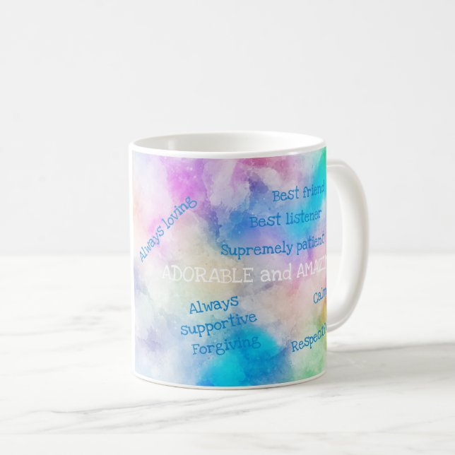 Mug Élégant Moderne Chic Grande Mère Adorable Extraord (Devant droit)