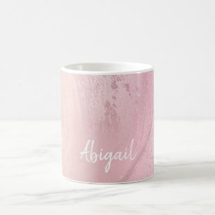 Mug Elégant moderne chic rose or parties scintillant m