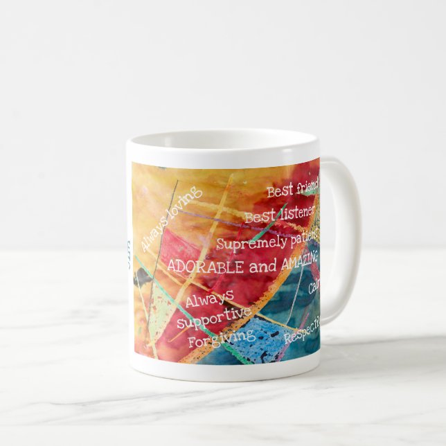 Mug Elégant Moderne Joyeux Jour de grand-mère Extraord (Devant droit)