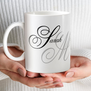 Mug Élégant Monogramme de typographie