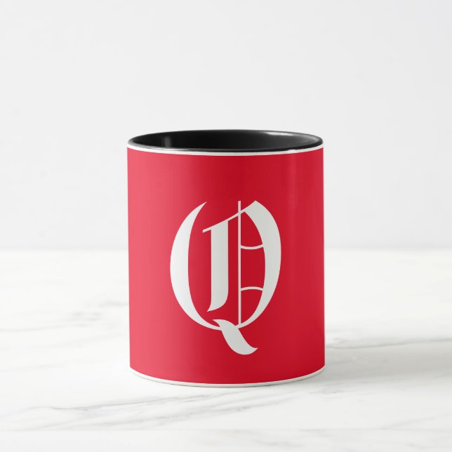 Mug Élégant monogramme Q (Centre)
