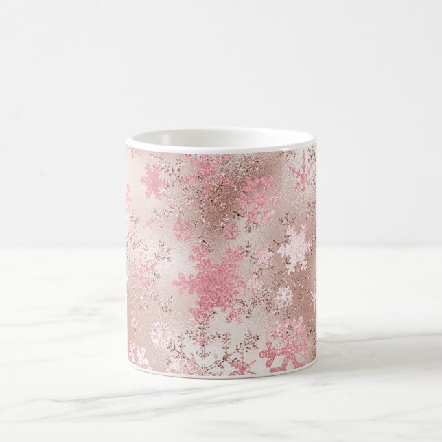 Mug Élégant Motif en cuivre et en sauce de Noël rose (Centre)
